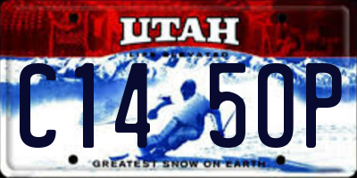 UT license plate C145OP