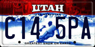 UT license plate C145PA