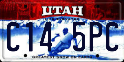 UT license plate C145PC