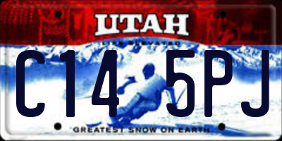 UT license plate C145PJ