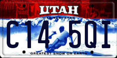 UT license plate C145QI