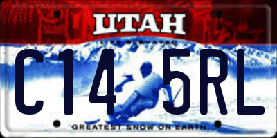 UT license plate C145RL