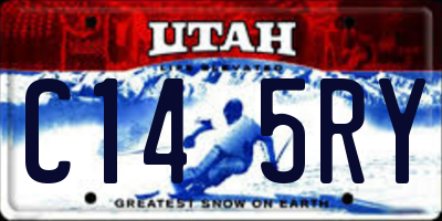 UT license plate C145RY