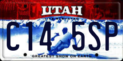 UT license plate C145SP