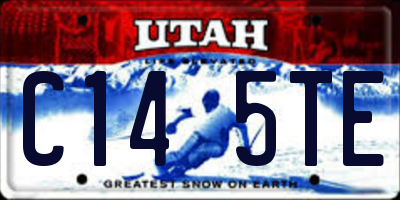 UT license plate C145TE