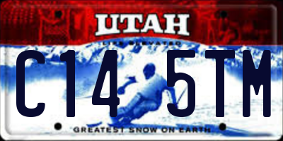 UT license plate C145TM