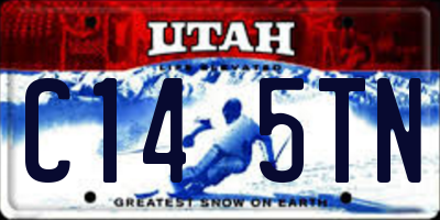 UT license plate C145TN