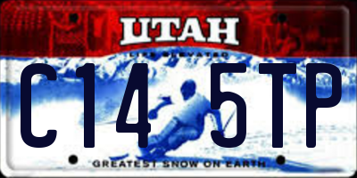 UT license plate C145TP