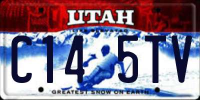 UT license plate C145TV