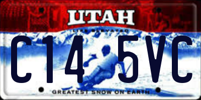 UT license plate C145VC
