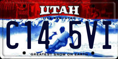UT license plate C145VI