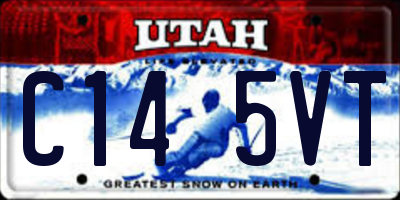 UT license plate C145VT