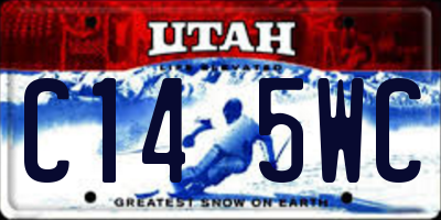 UT license plate C145WC