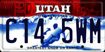 UT license plate C145WM