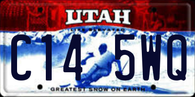 UT license plate C145WQ