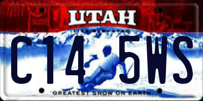 UT license plate C145WS