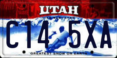 UT license plate C145XA