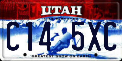 UT license plate C145XC