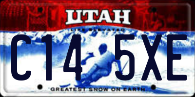 UT license plate C145XE