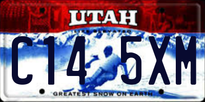 UT license plate C145XM
