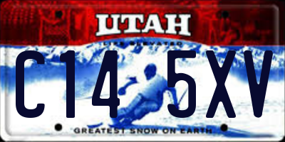 UT license plate C145XV
