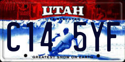UT license plate C145YF