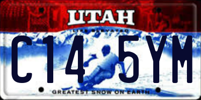 UT license plate C145YM