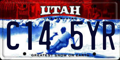 UT license plate C145YR