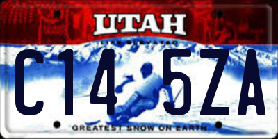UT license plate C145ZA