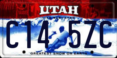 UT license plate C145ZC