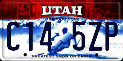 UT license plate C145ZP