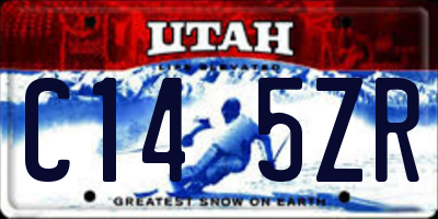 UT license plate C145ZR