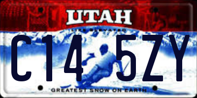 UT license plate C145ZY