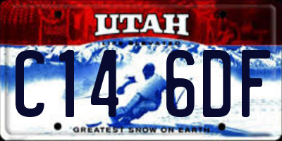 UT license plate C146DF