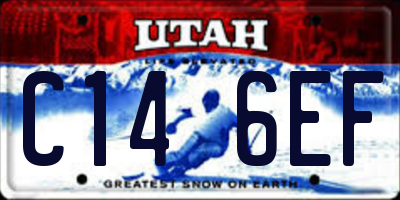 UT license plate C146EF