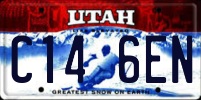 UT license plate C146EN