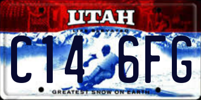 UT license plate C146FG