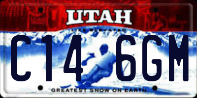 UT license plate C146GM
