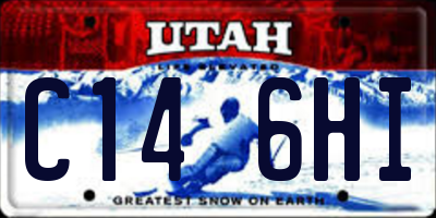 UT license plate C146HI