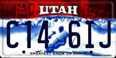 UT license plate C146IJ