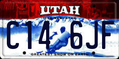 UT license plate C146JF