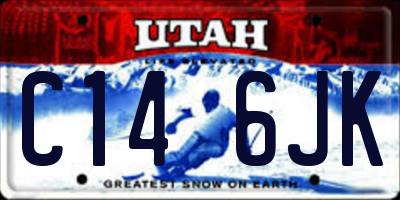 UT license plate C146JK