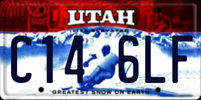UT license plate C146LF