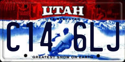 UT license plate C146LJ
