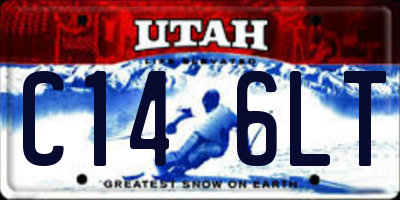 UT license plate C146LT