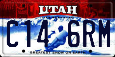 UT license plate C146RM