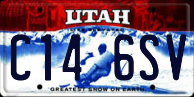 UT license plate C146SV