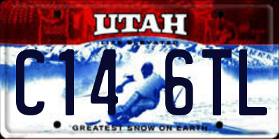 UT license plate C146TL