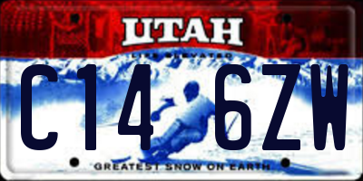 UT license plate C146ZW