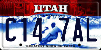 UT license plate C147AL